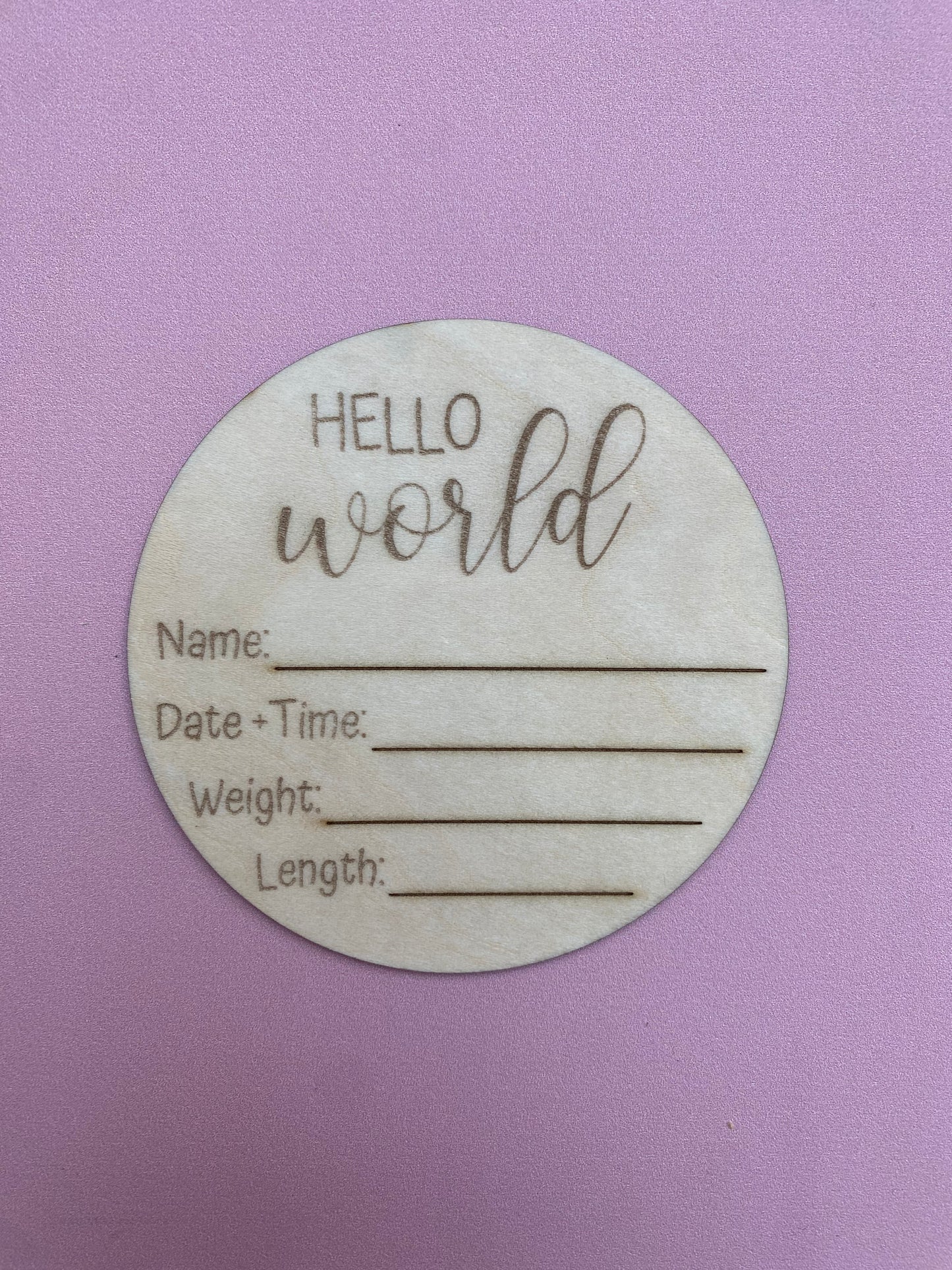 Engraved Announcement Discs