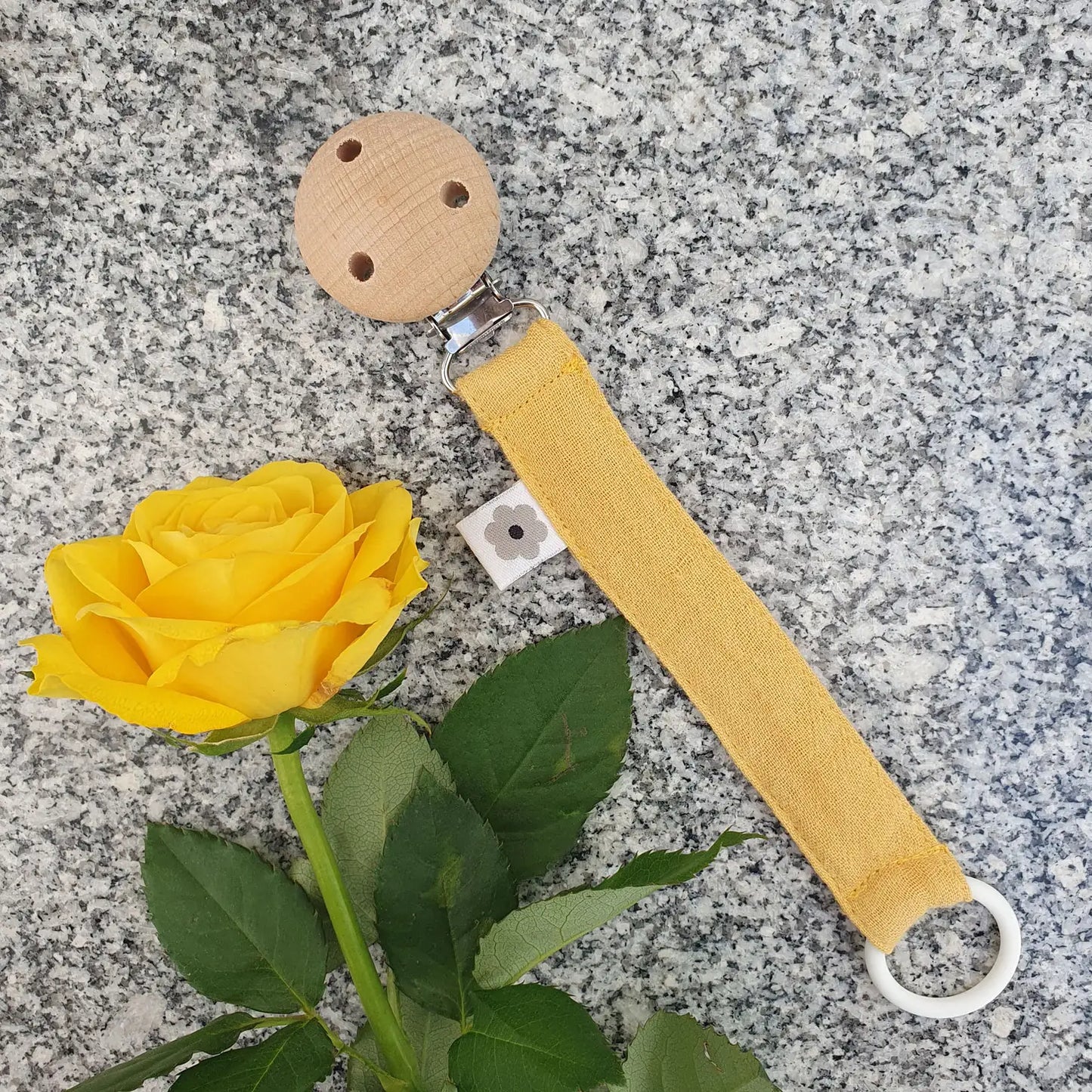 Muslin Pacifier Clip (4 colour options)