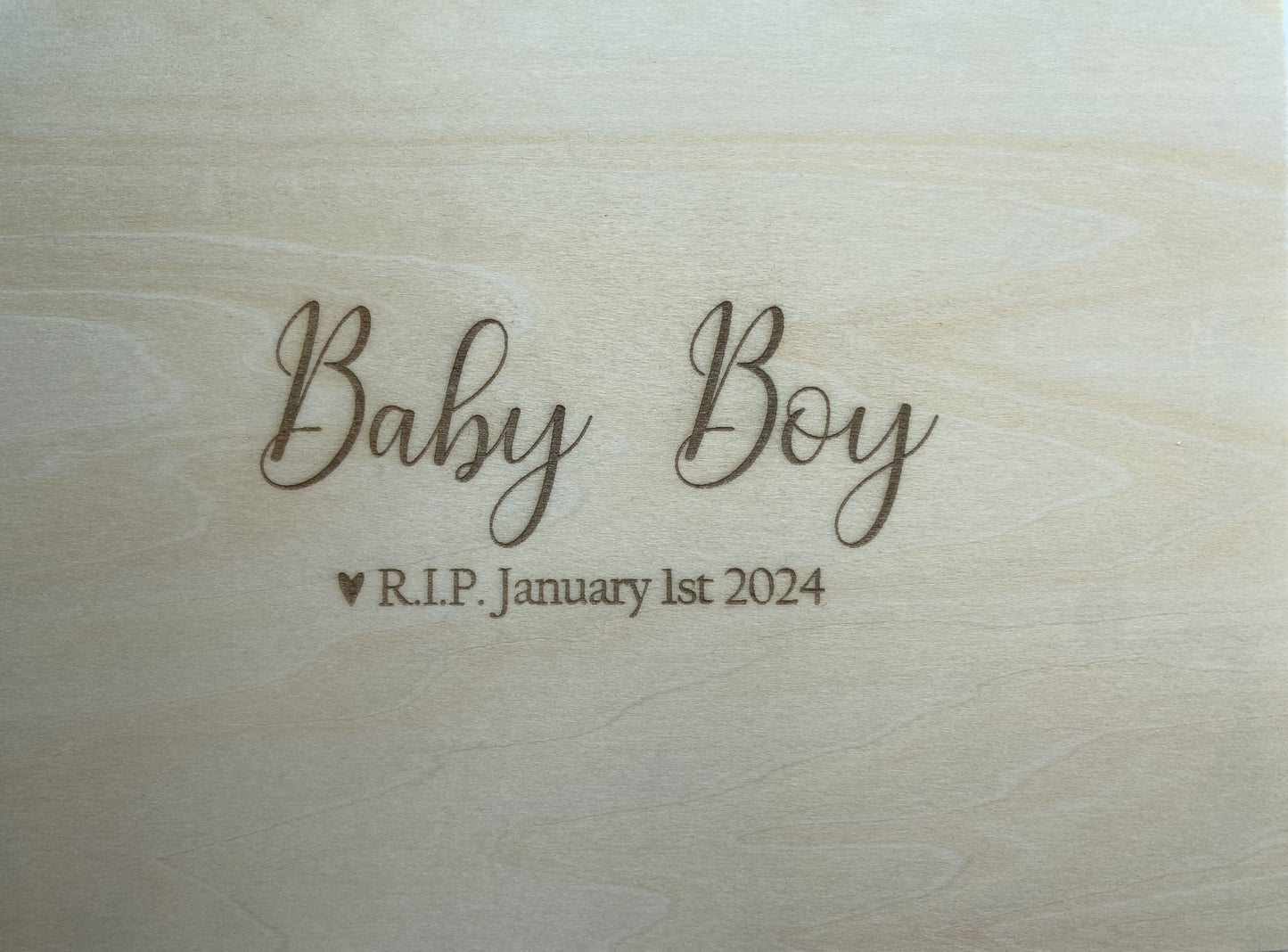 Wooden Memory Boxes to Honour Pregnancy & Baby Loss
