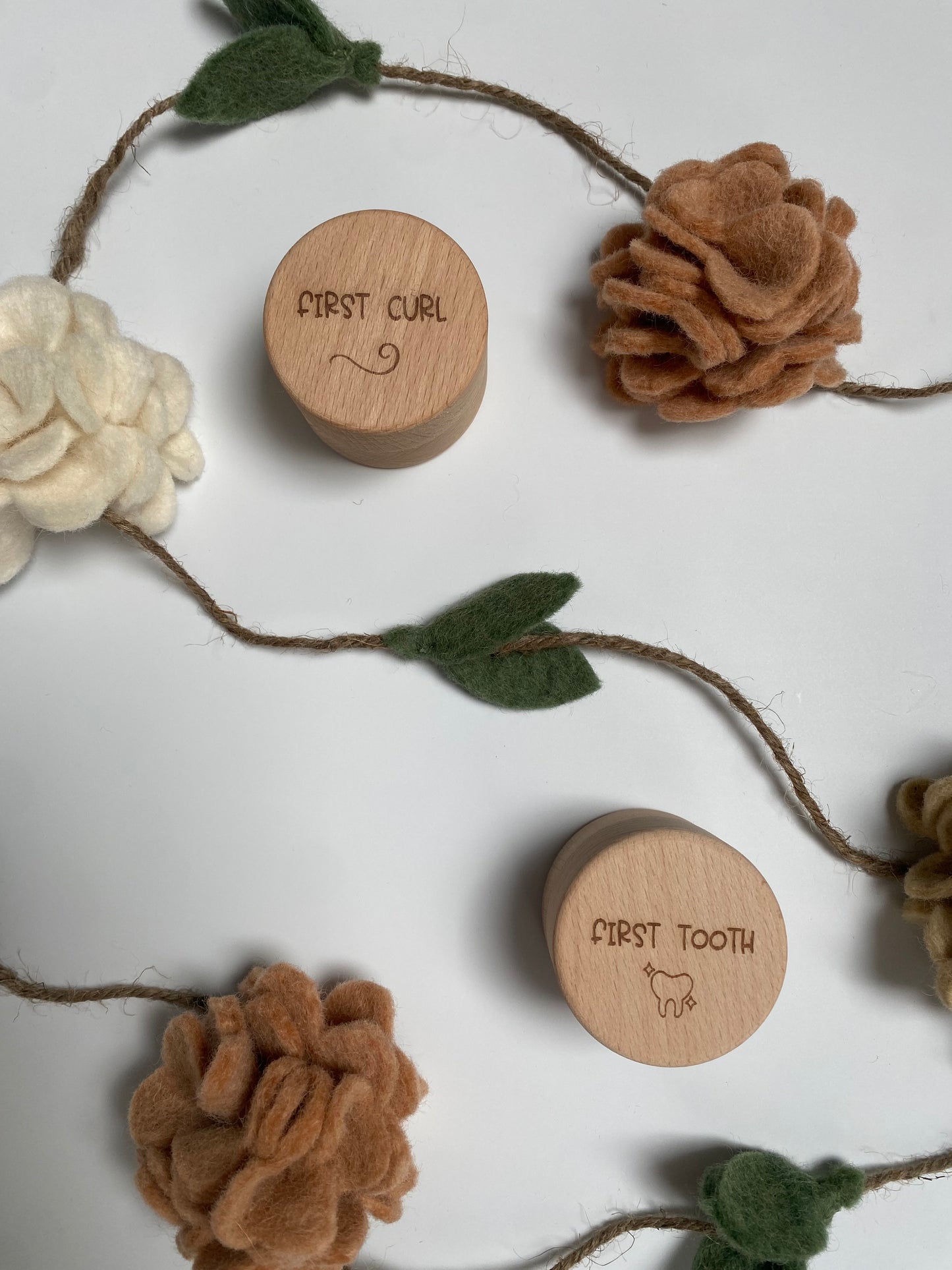 Engraved Round First Tooth Box