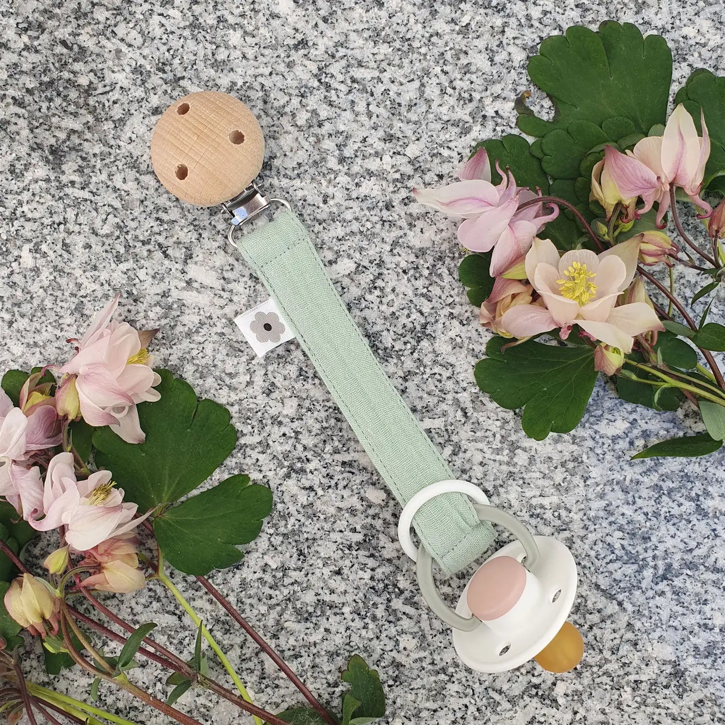 Muslin Pacifier Clip (4 colour options)